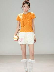 Women Shorts - Apricot - View 1