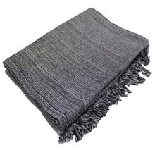 Giant Decorative Cotton Sofa Throw 3.00 X 1.80 - Grey - View 2