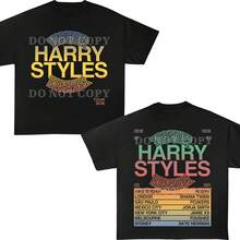 Harry StylesAAA  Tour 2026 T-Shirt, 2 Sided Concert Tee - Black - View 1