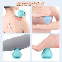 1pc Wall-Mounted TPE Deep Tissue Massage Roller, Green & Blue, Smooth Texture, Perfect For Muscle Relaxation And Recovery, Suitable For Home Fitness And Training - A - View 3