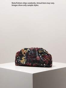 (隨機圖案) 女款手拿包、亮片包、花卉、刺繡、百褶包、晚宴、派對穿搭、舞會包、舞會配件、婚禮用品、優雅、禮物 - 彩色 - 查看 2