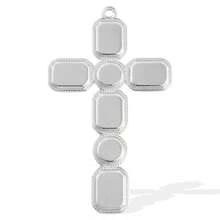 1pc Fashionable Punk Style 304 Stainless Steel Vacuum Electroplated Cross Pendant, Durable Cross Charm Suitable For Bag Decoration, DIY Jewelry Making, Necklace, Bracelet, Earrings - Picture - View 10
