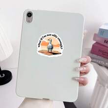 1PC 3Inch 1PC 3In" What If I'm Not Silly Enough Sticker Featuring A Goose Staring Into A Sunset Over A Dock, Perfect For Students, Creatives, Mental‑Health Cuties, Nature Lovers, And Anyone Who Has Ever Wondered Whether They're Living Up To Their Own Silliness Potential - A - View 3