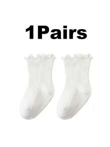 5 Pairs/1 Pair Baby Socks Ruffle Trim Vintage Princess Socks 0-5 Years Old - Multicolor - View 13