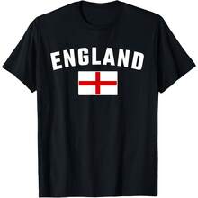 ENGLAND With England Flag, English Pride T-Shirt - Black - View 1