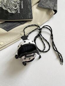 Bolsa colgante mini con estilo japonés minimalista y lunares, bolsa pequeña portátil y ligera, versátil para guardar llaves y auriculares - Multicolor - Ver 12
