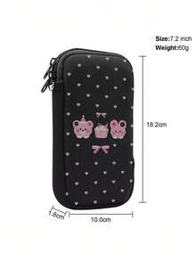 New Bear Pattern Direct-Insert Phone Protective Case/Storage Bag - Outdoor Phone Storage Bag, Direct-Insert Design, Anti-Drop And Dust-Proof, With Warm Elastic Lining, Portable And Easy To Carry; Perfect For Daily Commute, Outdoor Travel And Vacation, Essential Travel Accessory, Teacher's Day Gift, Vacation Essential - Multicolor - View 7