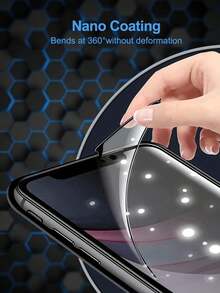 MIGAE 3 Packs - Matte Privacy Screen Protector, Compatible With IPhone 17 Pro Max/17 Pro/17/Air/16 Pro Max/16/16 Pro/16 Plus/14 Pro Max, 9H+ Scratch Resistant, Sensitive Touch, Compatible With Phone Cases, Includes Cleaning Kit, Non-Glass Material, High-Quality 9H+ Soft Film, Phone Accessory. - Black - View 5