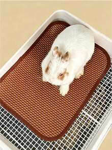 Pet Cooling Mat Is A Cool, Breathable, Non-Slip Bamboo Mat,Hamster Cage Accessory, A Pet Cooling Mat Bed,It Is Suitable For Guinea Pigs,Chinchillas, Rabbits, And Other Small Pets, Making It An Ideal Choice For Summer Pet Mattresses. - Multicolor - View 10