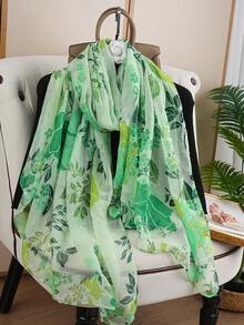 1pc Luxury 80*180CM Travel Scarf, Outdoor Fashionable Long Shawl, Stylish Headscarf, New Printed Shawl For Women, Versatile Scarf For All Seasons - Multicolor - View 3