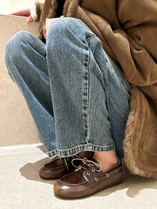Women Flats - Brown - View 1