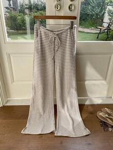 Pantalones tejidos a rayas de verano para mujer - Multicolor 2 - Ver 5