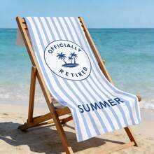 1pc Ultra Soft Coconut Tree Summer Pattern Beach Towel, Suitable For Beach, Pool Party, Vacation - Beach & Pool Accessories - Style1 - View 7