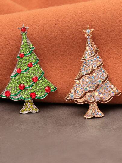 1pc Green Christmas Tree Brooch