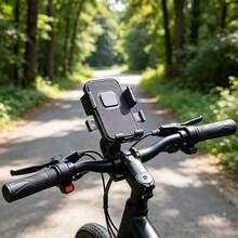 360 Degree Rotating Shockproof Motorcycle Phone Holder, 6-Claw Secure Bicycle Electric Scooter Phone Mount - Black - View 10