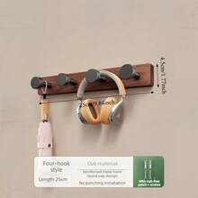 Wooden Clothes Hooks ;Wooden Storage Rack;Coat Rack Wall Mount ;Rustic Large Coat Rack Wall Mount-9.8-15.3'' Long Coat Rack For Wall, Wood Coat Rack Hook, Farmhouse Coat Hanger Wall Mount For Hanging Jacket Coat - Black - View 11