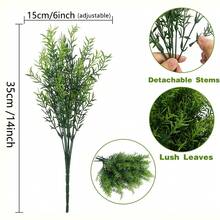 1/2/4入組人造植物花卉灌木 不褪色仿真塑膠花 戶外農舍風花園門廊庭院室內婚禮裝飾綠植 耐UV抗紫外線假花 - 綠色 - 查看 3