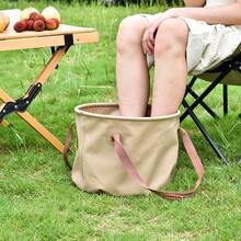 10L 20L Large Capacity Collapsible Water Bucket, Durable 500D PVC Portable Foldable Storage Pail, Multi Functional Outdoor Camping Fishing Foot Soak Bucket For Hiking Picnic Outdoor Daily Use - A - View 7
