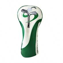 1/3/UT Funda Universal para Cabeza de Palo de Golf, Blanco & Verde Fresco, Estampado Minimalista de Palo de Golf, Material de Cuero Sintético, Mejora la Apariencia del Palo de Golf, Juego de 3 Piezas - Verde - Ver 8