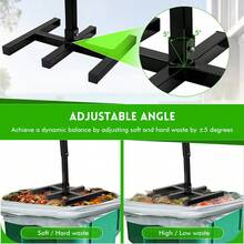 100kg Force Wheelie Bin Compactor Steel Alloy Manual Waste Press Tool Fit 120L-240L Outdoor Rubbish Bin Household Garden Waste Compressing Equipment - Black - View 5