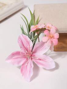1pc Floral Fashion High-End Hair Clip,Hair Claws - 66255 Pink - View 2