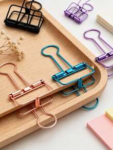 Multi-Functional Metal Clip Calendar Long Tail Clip Ticket Clip Phoenix Tail Clip Invoice Clip File Folder Swallow Tail Clip Creative Desktop Organizer - A - View 3