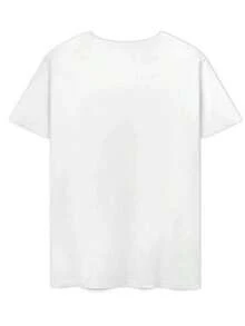 Breathable Plus Size Short Sleeve Butterfly Print T-Shirt For Women, Summer Fun, New Design, Niche Casual Style, Cute Blouses, Casual Blouses For Women, , Women's Sports T-Shirt - 白色 - 查看 2
