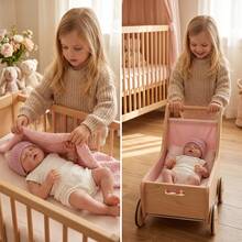 NPK 22" Soft Body Alexis Newborn Size Doll, Realistic Reborn, Soft Touch, Huggable, 3D Visible Skin And Veins, High Quality Doll, Christmas Gift For Girls - As Shown - View 5