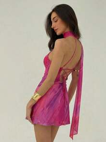 Fashionable Sleeveless Solid Color Dress For Women - Rosa 2 - View 6
