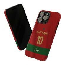 Personalized Morocco Football Jersey Phone Case |   Custom Name & Number - 1 Piece Of Picture Color - View 2