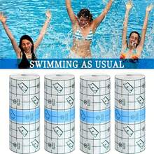 1pc Waterproof Swimming Bandage, Transparent Adhesive Dressing, Can Be Used For Tattoo Cover, Suitable For Shower, Swimming, Fitness - White - View 3