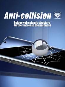 MSRI 3pcs Water-Resistant Screen Protector - Compatible With IPhone 17Pro Max/17Pro/17E/16ProMax/16E/16Plus/15ProMax/14/13/12/11/XR/X/XS/7/8, Full Coverage Anti-Glare Anti-Peeping Screen Protector, Smooth Finish, No Reflection For Gaming - Black - View 6