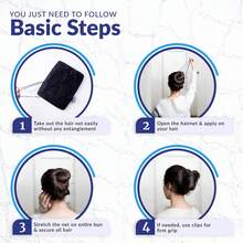 Set Jaring Rambut Tak Terlihat dengan Tepi Elastis dan Jepit Rambut Berbentuk U, 60 Buah Kemasan Individual Jaring Rambut Tak Terlihat, 40 Buah Jepit Rambut Berbentuk U untuk Sanggul Balet, Tidur, Wanita dan Wig - View 5