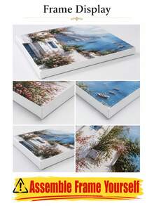 1pc Customized Photo Print Canvas Art, Large Size Personalized Poster, Includes DIY Frame (Self-Assembly) Or Canvas Only, Mother's Day Gift - Multicolor - View 6