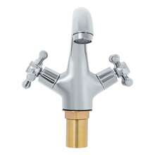 YUNRUX Retro Bathroom Faucet, Two-Handle Bathroom Faucet, Washbasin Faucet With Two Handles - Silver - View 6