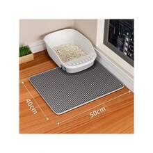 Double-Layer Hollow Cat Litter Mat - Easy To Clean Grid Design, Strong Odor Control, Prevent Litter Tracking, Pet Floor Protection Mat, Daily Hygiene For Cats - Multicolor - View 12
