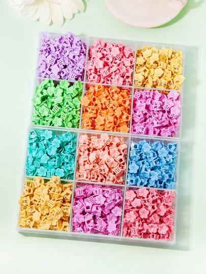 100pcs/Pack Colorful Daisy Flower Hair Clips, Cute Mini Hair Claws For Bangs, Ponytail, Party Favors, Daily Use Accessories