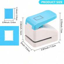 3D印章打孔器、印章形状打孔器、矩形印章工艺打孔器、印章切割打孔器、日记本用品打孔器、DIY剪贴簿卡片制作用纸张打孔器 - 郵票狀打孔器 - 查看 6