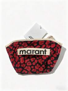 Cotton Coin Purse With Leopard Print And Clasp, Stylish And Unique Compact Card Holder, Portable Storage Bag For Coins And Keys. - 黑色豹紋 - 查看 9