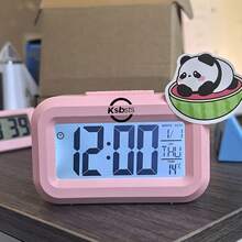 New Electronic Alarm Clock With Night Light And Silent Mode Smart Wake-Up Clock With Night Light Loud Multi-Function Alarm (Temperature, Date, Weekday) Bedroom Office Desk Companion Decorative Alarm Clock Random Panda Peripheral Decorative Stickers Based On Specifications Desktop, Party Gift, Ideal Birthday Gift, Suitable For Multiple Scenarios. - A - View 9