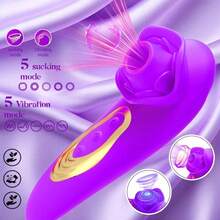 RUIJU Rose Sucking Vibrator Adult Product Sex Toy For Woman -Pulse Pure Sucker Clitoral Vibrator With 5 * 5 Suction, Clitoris Nipple Massager Sexual Toys For Women Female Couples Pleasure Vibrator For Women Sex Toy - 顏色8 - 查看 6