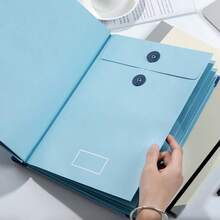 1 paquete de carpeta expandible de tela teñida personalizada, para documentos importantes, archivos de emergencia, certificados de nacimiento, tarjetas de social, pasaportes, fotos y cartas - Multicolor - Ver 5