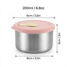 304 Stainless Steel Food Container, Stackable Refrigerator Sealed Fresh-Keeping Box, Fruit And Vegetable Meat Storage Box With Lid, Large Capacity Food Preservation Box, Suitable For Kitchen Food Storage And Organization - Multicolor - View 29