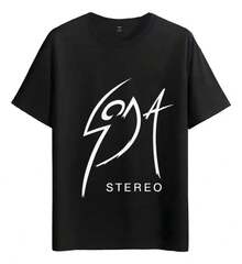 Camiseta Muscle Freaks con Diseño Gráfico Estilo Soda Stereo - Negro - Ver 1