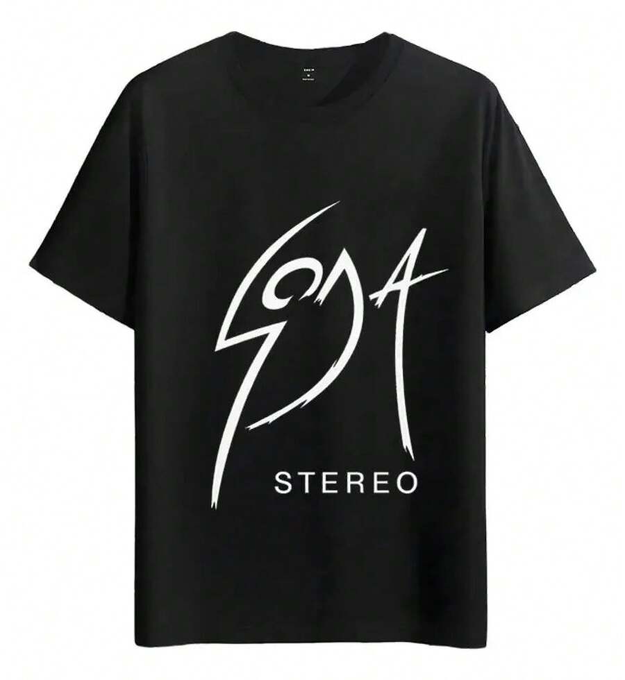 Camiseta Muscle Freaks con Diseño Gráfico Estilo Soda Stereo - Negro - Ver 1