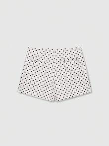 Falda-pantalón de unicolor asimétrica para mujer, estilo minimalista adecuada para el verano en color blanco - Beis 2 - Ver 4