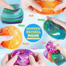 1PC Random Color Fluid Aurora Gradient Cube Squishy Toy, Slow Rising Creamy Soft Malleable Square Block, Iridescent Swirl Visual Sensory Stress Relief Fidget, Quiet Portable Pocket Handheld Toy Suitable For Office Desk & Student Classroom, - 彩色 - 查看 2