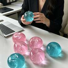 海洋藍蘋果擠壓玩具、紫水晶大蘋果壓力緩解擠壓玩具、焦慮緩解禮物、辦公室放鬆、家居裝飾 | 給家人和朋友的最佳禮物 [顏色和款式隨機] [由於攝影原因，可能存在輕微色差] - 彩色 - 查看 7