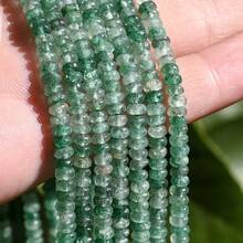 波西米亚风天然石珠 4mm 粉色石英 绿松石 浅蓝色 蛇皮纹石 算盘隔珠 珠宝制作项链手链 - 彩色 - 查看 13