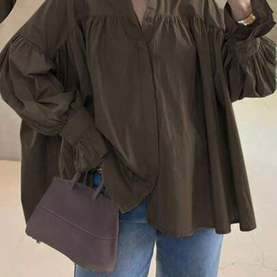 Women Blouses & Shirts - Marrón - 查看 1